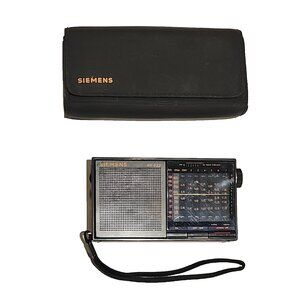 rare vintage SIEMENS 9 band world pocket transistor radio FM MW SW w case RK622